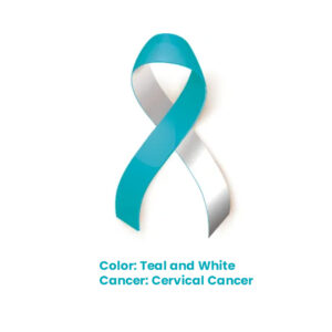 Teal and White - Cervical Cancer