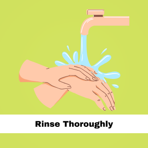 Rinse hand thoroughly