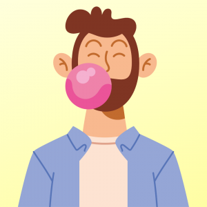Chewing gum or sipping water